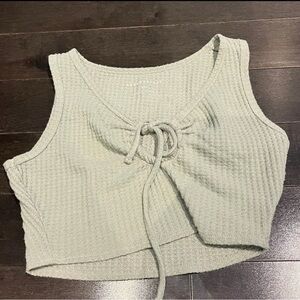 Aeropostale Textured Sage Tank Top